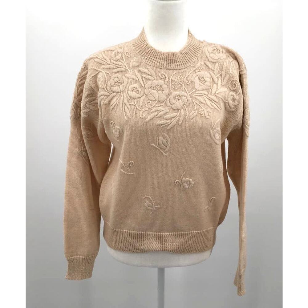 Saison De Elle by Senshukai Vintage Embroidered Wool Sweater